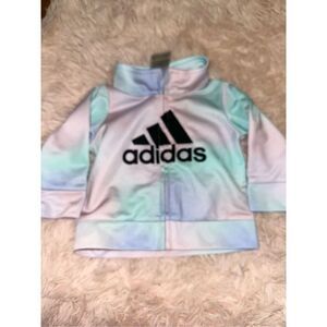 Adidas IRIDESCENT PRINTED TRICOT Track Suit sweat shirt Jacket Tie Dye size 3 Mo